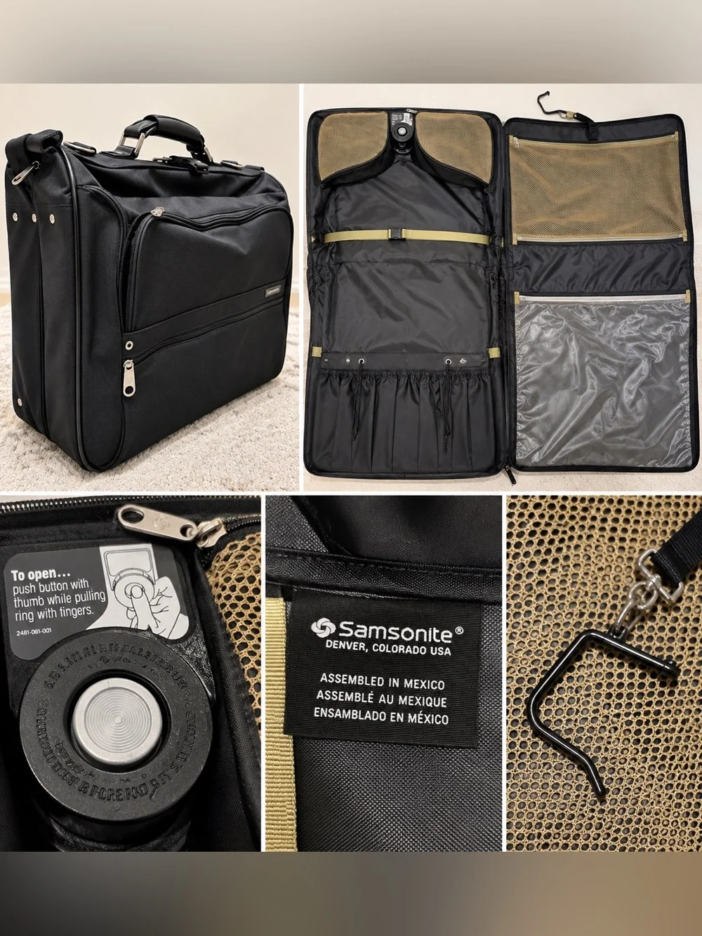 Vintage Samsonite Silhouette 5 Garment Bag / Suit Carrier – very good Condition